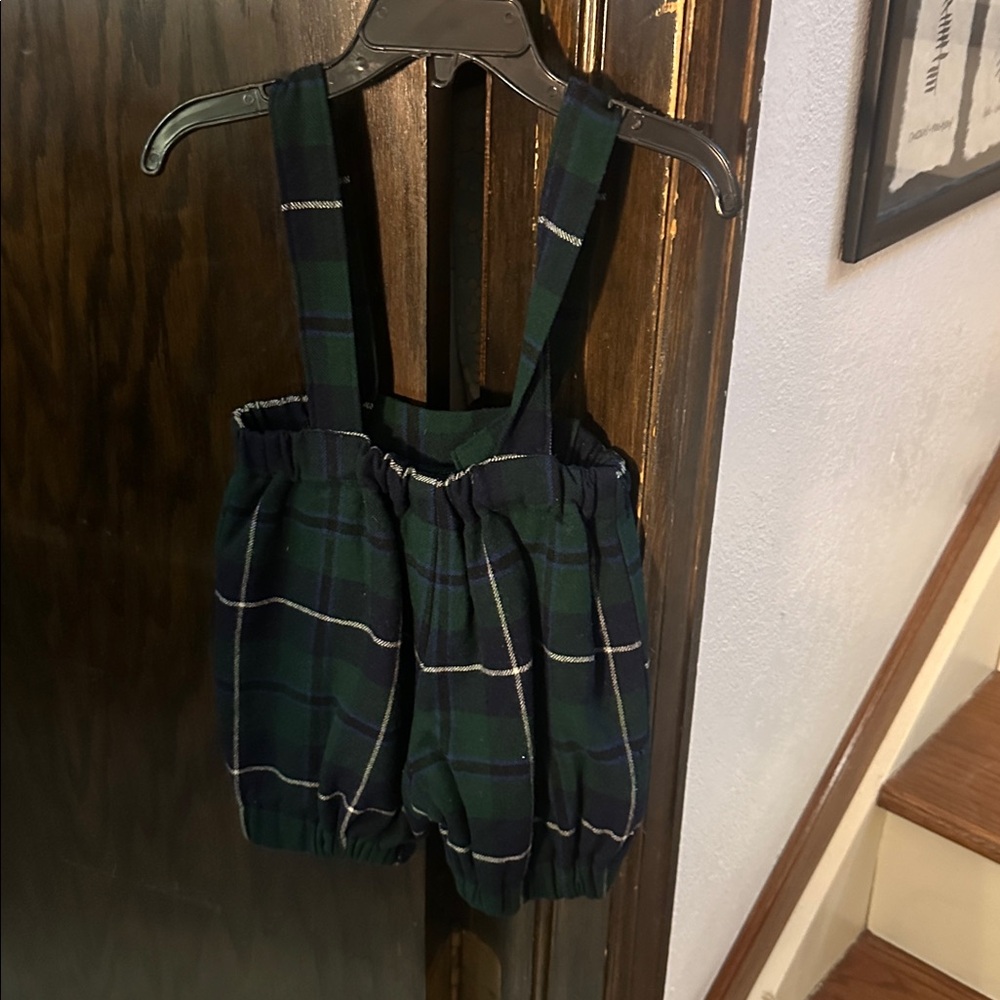 Pristine Made in Scotland Black Watch Tartan Cottontail Suspender Shorts 1 - Picture 2 of 6